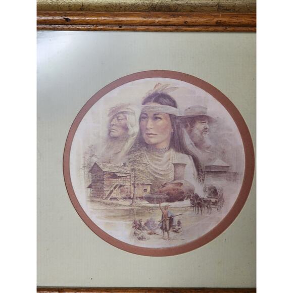 Ben Hampton Signed 1976 Print Nancy Ward Cherokee Nation Native American Art - Picture 2 of 5